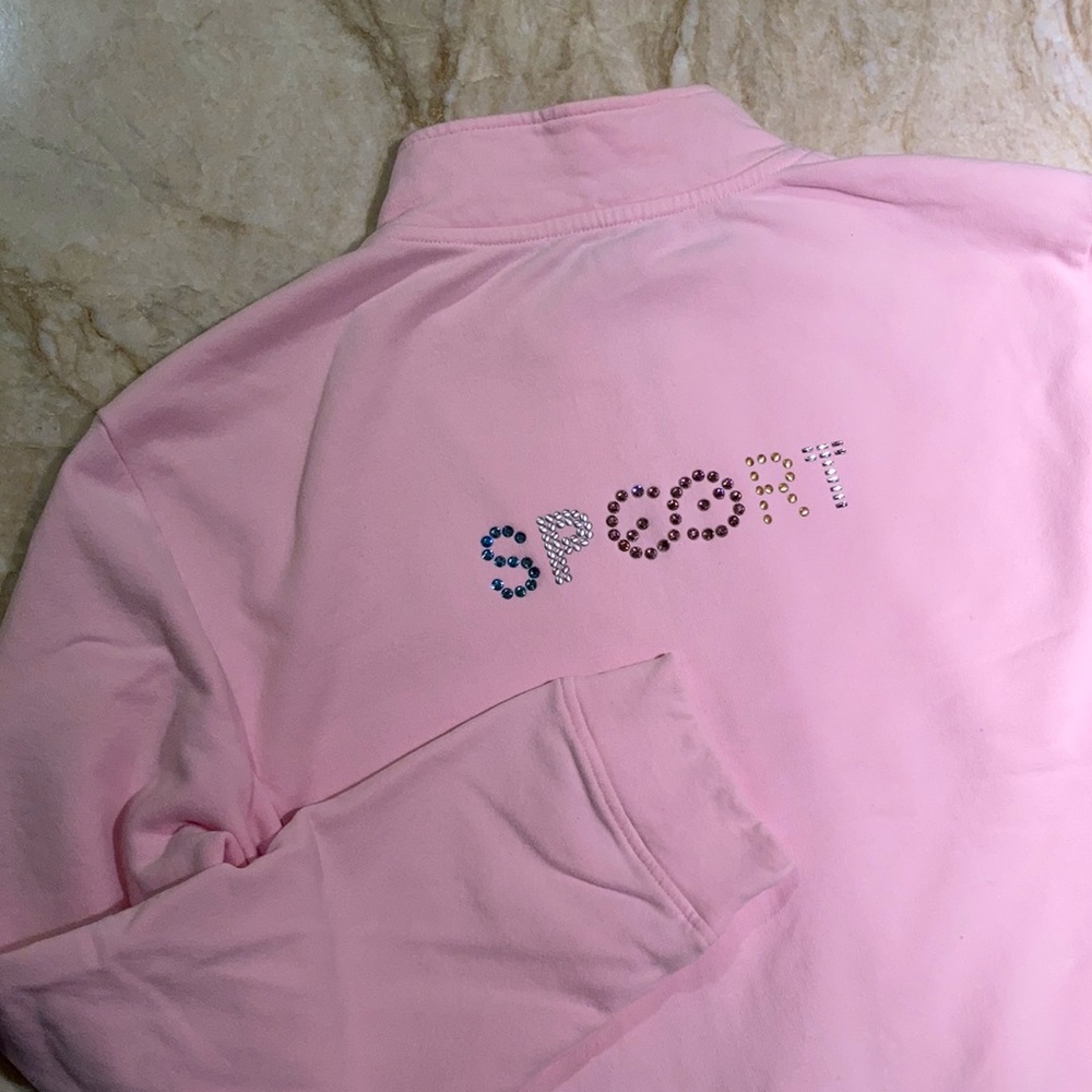 Escada Sport XL Light Pink Full Zip Sweatshirt